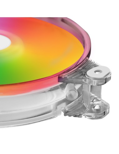 Mars Gaming MFD, Ventilador de PC 120mm RGB, Ultrasilencioso 14dB, Molex, Transparente