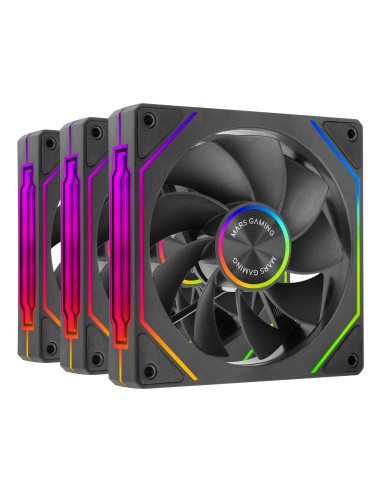 Mars Gaming MF-LINKFINITYKIT2R Carcasa del ordenador Ventilador 12 cm Negro 3 pieza(s)