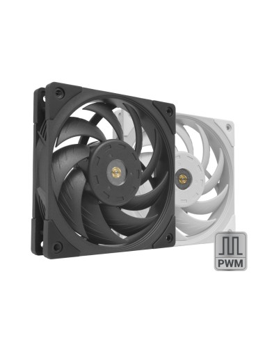 Mars Gaming MF-NC, Ventilador PC PWM 120mm, Rodamiento FDB de Cobre Hiperbalanceado, Ventilador Silencioso con Diseño de Aspas