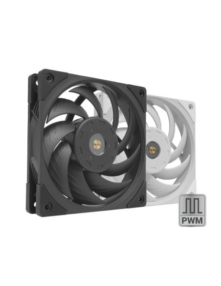Mars Gaming MF-NC, Ventilador PC PWM 120mm, Rodamiento FDB de Cobre Hiperbalanceado, Ventilador Silencioso con Diseño de Aspas