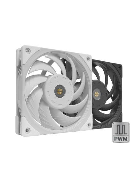 Mars Gaming MF-NC, Ventilador PC PWM 120mm, Rodamiento FDB de Cobre Hiperbalanceado, Ventilador Silencioso con Diseño de Aspas