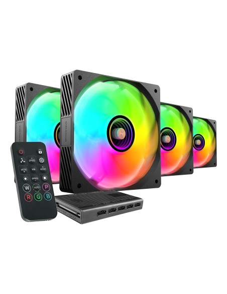 Mars Gaming MFSI4KIT sistema de refrigeración para ordenador Carcasa del ordenador Ventilador 12 cm Negro