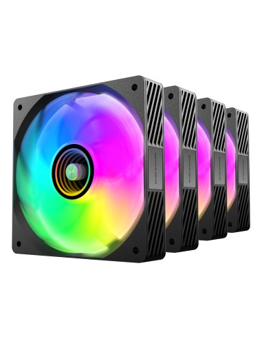 Mars Gaming MFSI4KIT sistema de refrigeración para ordenador Carcasa del ordenador Ventilador 12 cm Negro