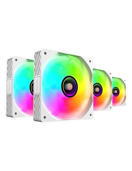 Mars Gaming MFSI4KITW sistema de refrigeración para ordenador Carcasa del ordenador Ventilador 12 cm Blanco