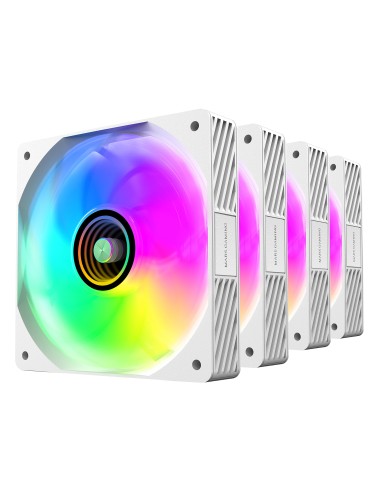 Mars Gaming MFSI4KITW sistema de refrigeración para ordenador Carcasa del ordenador Ventilador 12 cm Blanco