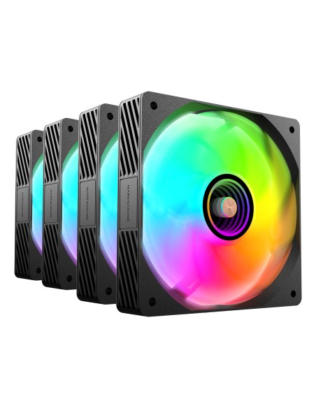 Mars Gaming MFSI4KIT sistema de refrigeración para ordenador Carcasa del ordenador Ventilador 12 cm Negro