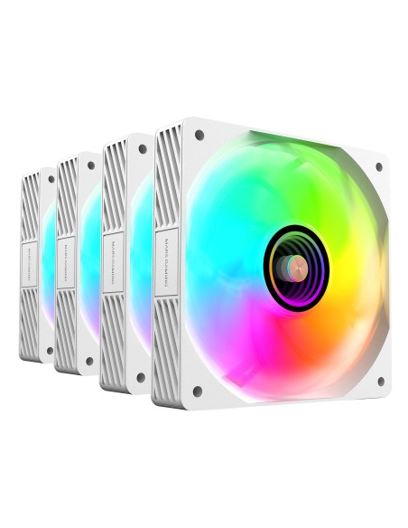 Mars Gaming MFSI4KITW sistema de refrigeración para ordenador Carcasa del ordenador Ventilador 12 cm Blanco
