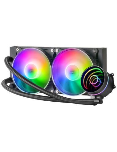 Mars Gaming ML-ONE240, Refrigeración Líquida CPU, TDP 400 W, Espejo Infinito, 2 Ventiladores FRGB Silenciosos, Multisocket