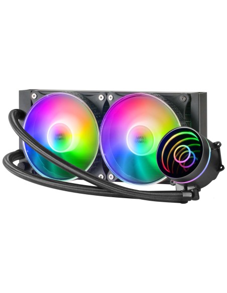 Mars Gaming ML-ONE240, Refrigeración Líquida CPU, TDP 400 W, Espejo Infinito, 2 Ventiladores FRGB Silenciosos, Multisocket