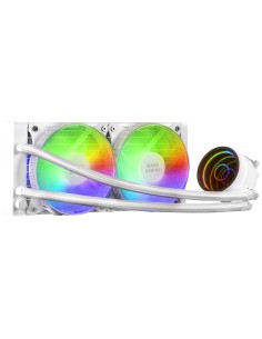 Mars Gaming ML-ONE240 Blanco, Refrigeración Líquida CPU, TDP 400W, Espejo Infinito, 2 Ventiladores FRGB Silenciosos,