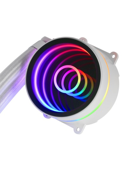 Mars Gaming ML-ONE240 Blanco, Refrigeración Líquida CPU, TDP 400W, Espejo Infinito, 2 Ventiladores FRGB Silenciosos,