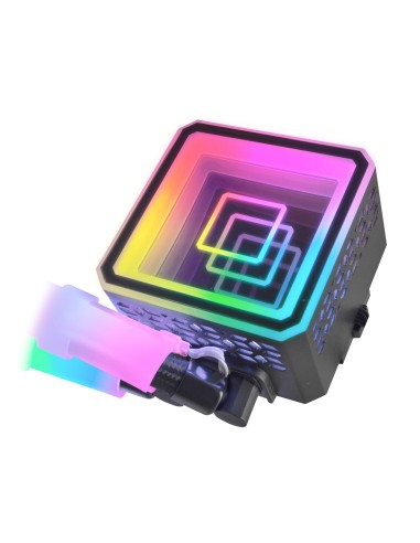 Mars Gaming ML-ULTRA240 Negro, Refrigeración Líquida CPU, TDP 500W, Espejo Infinito, 2 Ventiladores Silenciosos FDB ARGB, Tubos