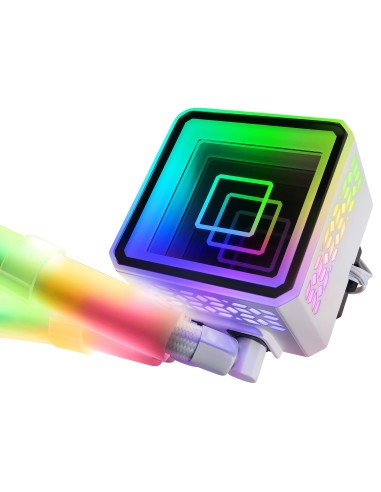 Mars Gaming ML-ULTRA240 Blanco, Refrigeración Líquida CPU, TDP 500W, Espejo Infinito, 2 Ventiladores Silenciosos FDB ARGB,