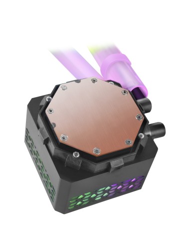 Mars Gaming ML-ULTRA360 Negro, Refrigeración Líquida CPU, TDP 650W, Espejo Infinito, 3 Ventiladores Silenciosos FDB ARGB, Tubos