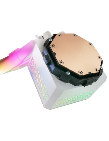 Mars Gaming ML-ULTRA360 Blanco, Refrigeración Líquida CPU, TDP 650W, Espejo Infinito, 3 Ventiladores Silenciosos FDB ARGB,