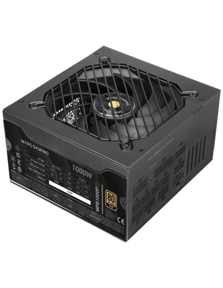 Mars Gaming MPB1000PSI unidad de fuente de alimentación 1000 W 24-pin ATX ATX Negro