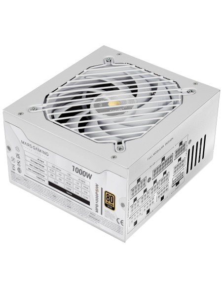 Mars Gaming MPB1000PSIW unidad de fuente de alimentación 1000 W 24-pin ATX ATX Blanco