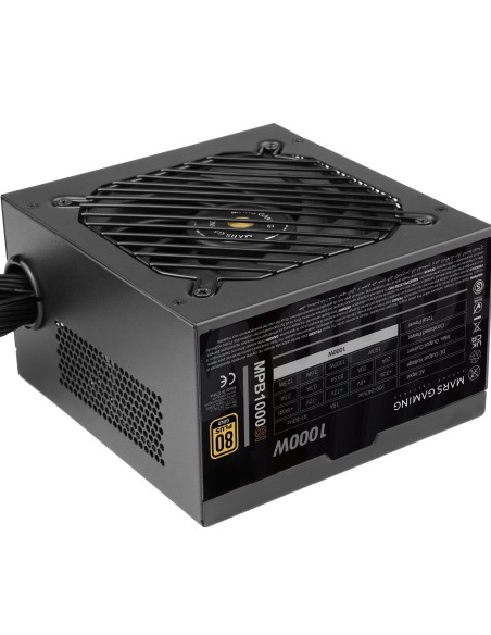 Mars Gaming MPB1000SI unidad de fuente de alimentación 1000 W 24-pin ATX ATX Negro