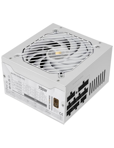 Mars Gaming MPB750SIMW unidad de fuente de alimentación 750 W 24-pin ATX ATX Blanco