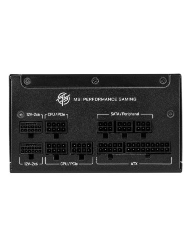 MSI MPG A1250GS PCIE5 unidad de fuente de alimentación 1250 W 20+4 pin ATX ATX Negro
