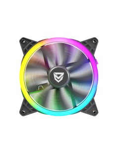 Nfortec NF-SFAN-DRACO14B-ARGB sistema de refrigeración para ordenador Carcasa del ordenador Ventilador 14 cm Negro, Blanco