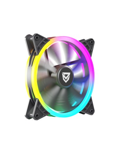 Nfortec NF-SFAN-DRACO14B-ARGB sistema de refrigeración para ordenador Carcasa del ordenador Ventilador 14 cm Negro, Blanco