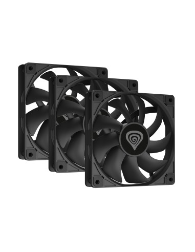 GENESIS Oxal 120 Carcasa del ordenador Ventilador 12 cm Negro 3 pieza(s)