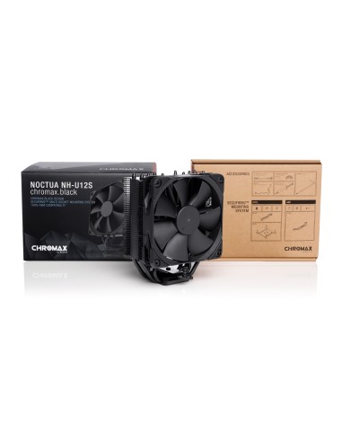 Noctua NH-U12S CHROMAX.BLACK Procesador Disipador térmico Radiador 12 cm Negro 1 pieza(s)