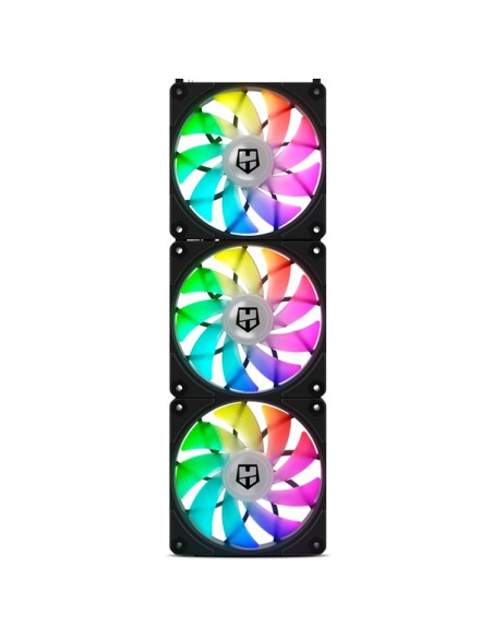 NOX Hummer EASY LINK Carcasa del ordenador Refrigerador de aire 12 cm Negro 3 pieza(s)