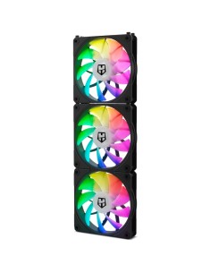 NOX Hummer EASY LINK Carcasa del ordenador Refrigerador de aire 12 cm Negro 3 pieza(s) 2