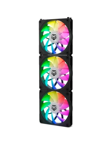 NOX Hummer EASY LINK Carcasa del ordenador Refrigerador de aire 12 cm Negro 3 pieza(s)