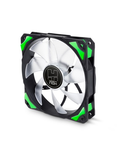 NOX Hummer H-Fan LED Carcasa del ordenador Ventilador 12 cm Negro, Verde, Blanco