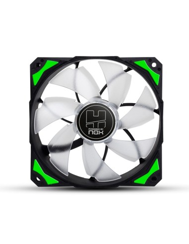 NOX Hummer H-Fan LED Carcasa del ordenador Ventilador 12 cm Negro, Verde, Blanco