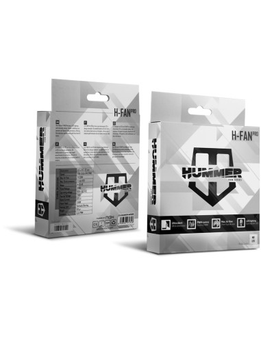 NOX Hummer H-FAN PRO Carcasa del ordenador Ventilador 12 cm Negro, Blanco