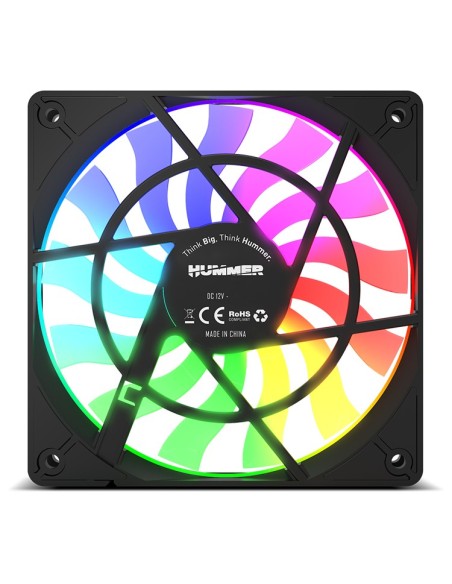 NOX Hummer SLIM FAN Carcasa del ordenador Ventilador 12 cm Translúcido 1 pieza(s)