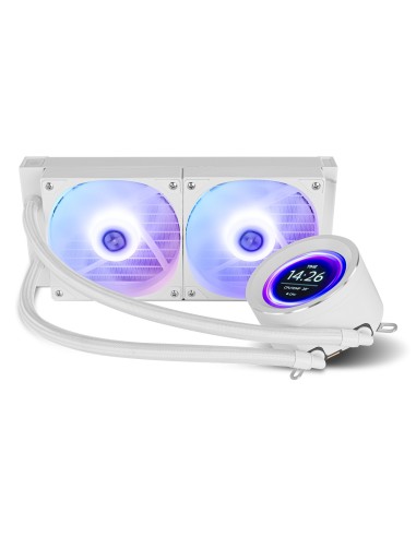 NOX Hummer X-240 LCD Procesador Refrigerador de aire 12 cm Blanco 1 pieza(s)