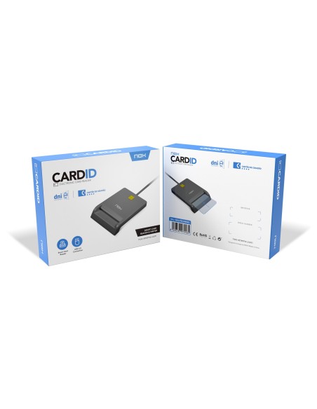 NOX Lite Card ID lector de tarjeta inteligente Interior USB USB 2.0 Negro