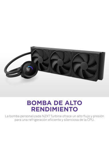 NZXT Kraken Plus 360 Procesador Sistema de refrigeración líquida todo en uno 12 cm Negro