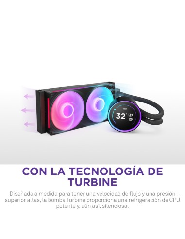 NZXT Kraken Elite 240 RGB Procesador Sistema de refrigeración líquida todo en uno 12 cm Negro 1 pieza(s)