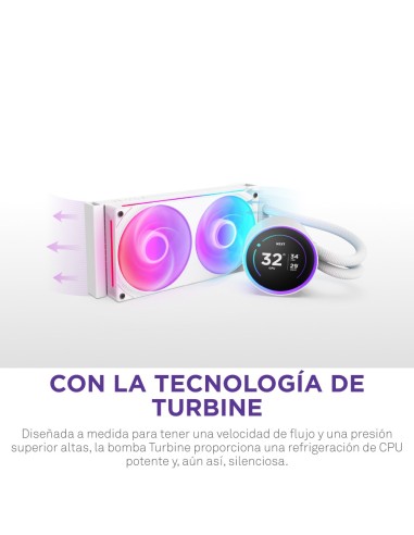 NZXT Kraken Elite 240 RGB Procesador Sistema de refrigeración líquida todo en uno 12 cm Blanco 1 pieza(s)