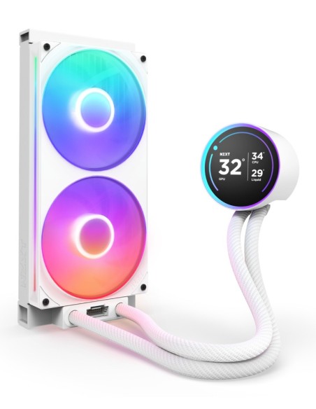 NZXT Kraken Elite 280 RGB Procesador Sistema de refrigeración líquida todo en uno 14 cm Blanco 1 pieza(s)