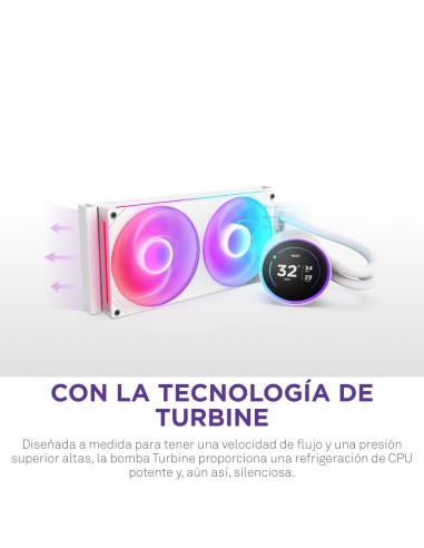 NZXT Kraken Elite 280 RGB Procesador Sistema de refrigeración líquida todo en uno 14 cm Blanco 1 pieza(s)