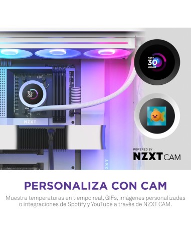 NZXT Kraken Plus 360 RGB Procesador Sistema de refrigeración líquida todo en uno Blanco 1 pieza(s)