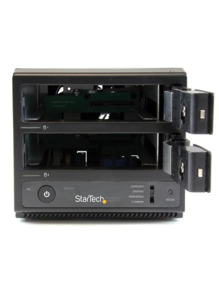 StarTech.com Caja USB 3.0 con UASP y eSATA de Discos Duros con 2 Bahías SATA III Hot-Swap de 3,5 Pulgadas sin Bandeja