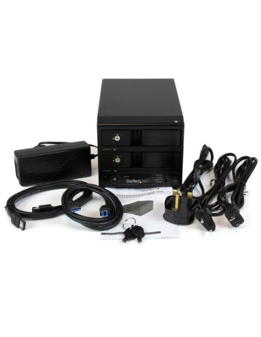 StarTech.com Caja USB 3.0 con UASP y eSATA de Discos Duros con 2 Bahías SATA III Hot-Swap de 3,5 Pulgadas sin Bandeja