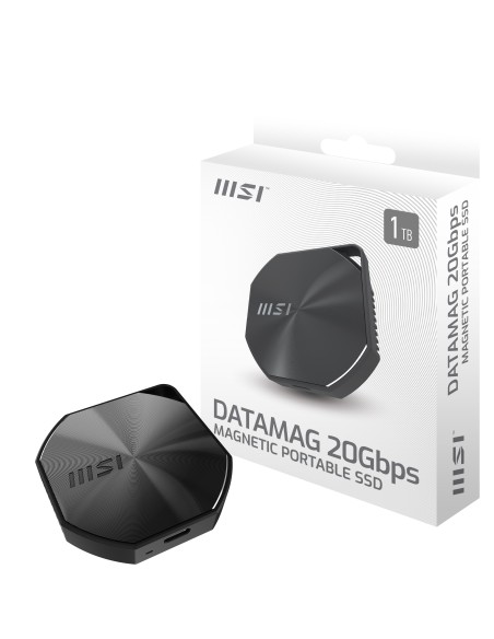 MSI DATAMAG 20GBPS 1TB unidad externa de estado sólido USB Tipo C USB 3.2 Gen 2x2 Negro