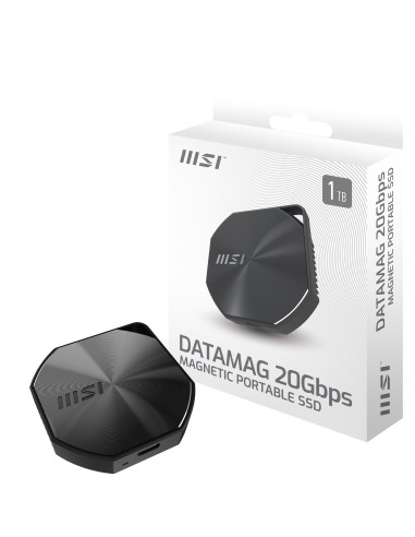 MSI DATAMAG 20GBPS 2TB unidad externa de estado sólido USB Tipo C USB 3.2 Gen 2x2 Negro