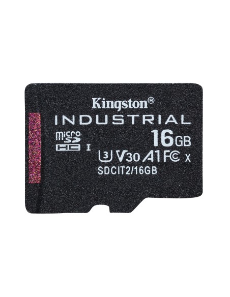 Kingston Technology Tarjeta 16GB microSDHC Industrial C10 A1 pSLC paquete individual sin adaptador