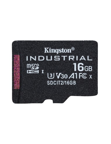Kingston Technology Tarjeta 16GB microSDHC Industrial C10 A1 pSLC + adaptador SD