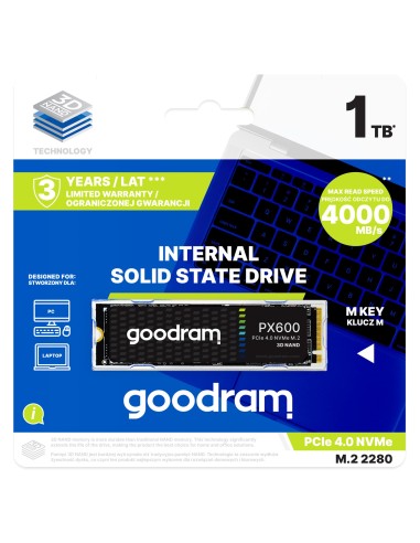 Goodram SSDPR-PX600-2K0-80 unidad de estado sólido 2 TB M.2 PCI Express 4.0 NVMe 3D NAND